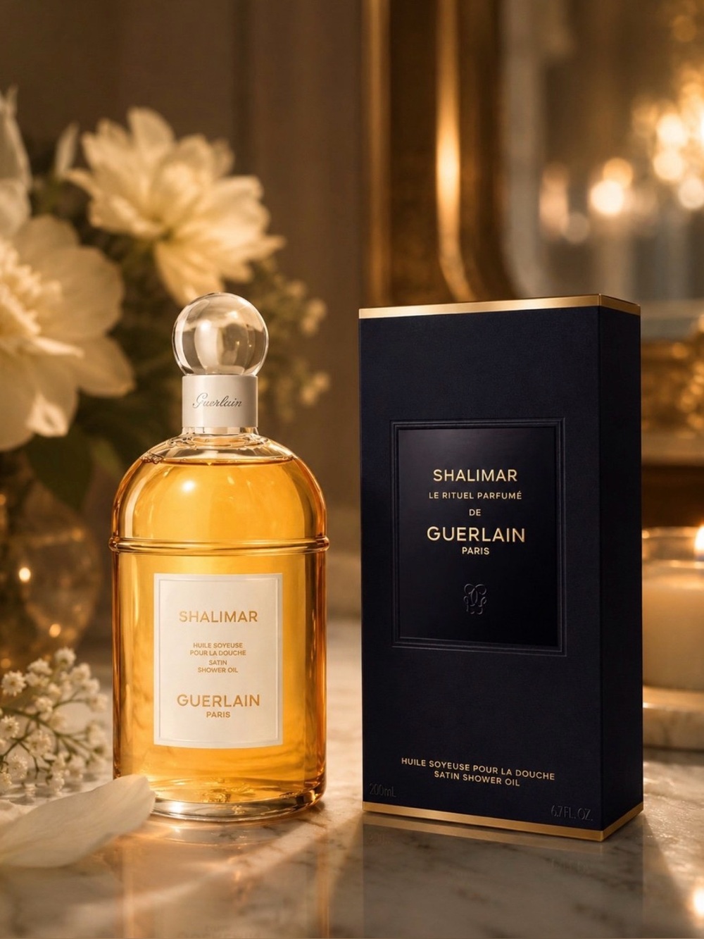 Guerlain Shalimar Satin Shower Oil gel body 6.7 fl oz